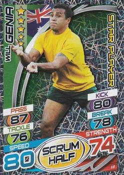 2015 Topps Rugby Attax #18 Will Genia Front
